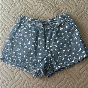 GAP Kids Blue Floral Elastic Waist High-Rise Shorts